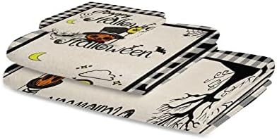 Chees D Zone Halloween Bath Towel Set with Ghost Face Design