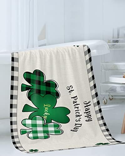ZOE GARDEN St Patricks Day Towel Set with Shamrock Design