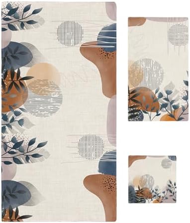 Smile Sunflower 3 Pcs Linen Bath Towel Set