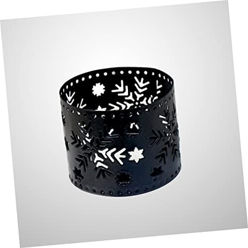 Retro Snowflake Iron Christmas Candle Holder Pen Stand