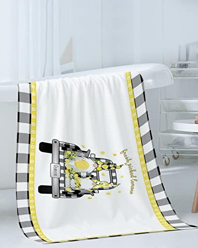 Shine-Home Farm Plaid Truck Summer Towel Set