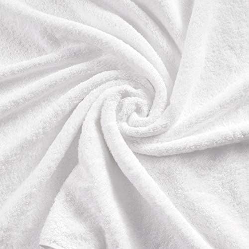 Qute Home 6-Piece Bath Towel Set - White Turkish Cotton