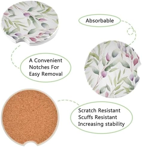 Takiito Leaves Car Cup Holder Coasters 2 Pack 1