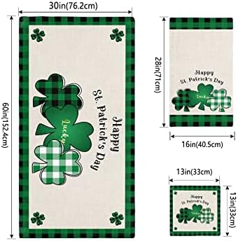 ZOE GARDEN Buffalo Plaid Shamrock Towel Set