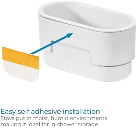 iDesign Self-Adhesive Soap Dish - White