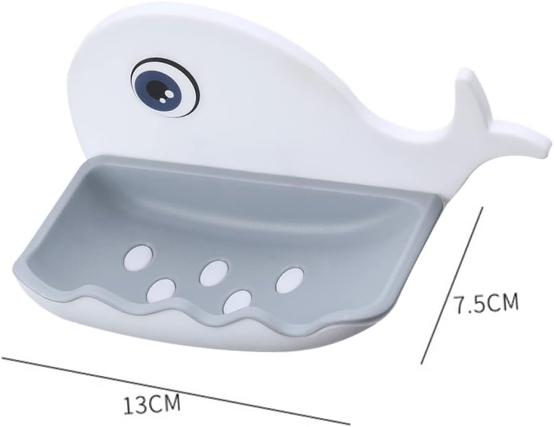 Amosfun Whale Soap Dish Wall-Mounted Holder