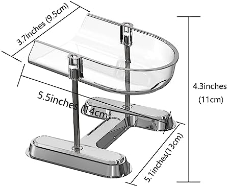Self-Draining Soap Dish for Bathroom and Kitchen