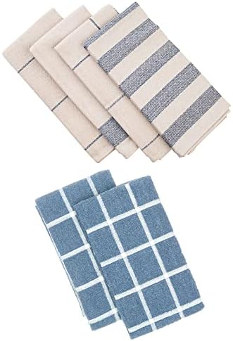 MEEMA Kitchen Towel Set - 6 Pack Super Absorbent Dish Towels