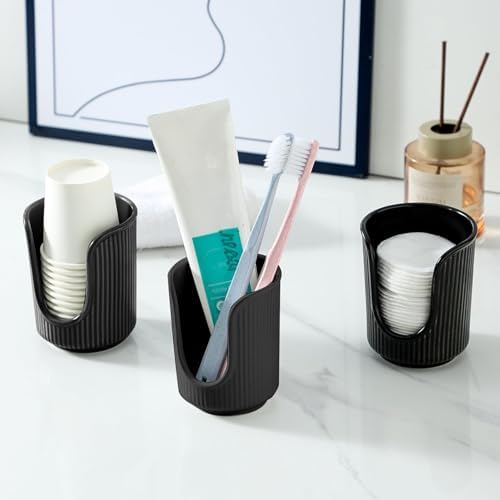 Compact Plastic Cup Holder for Bathroom Vanity