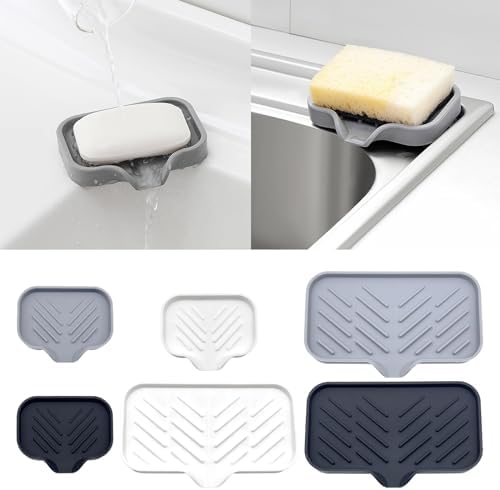 TENYELE Silicone Bathroom Soap Holder Mat
