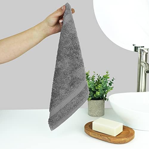 Chakir Turkish Linens Premium 100 Cotton Towel Set Bundle Gray 1