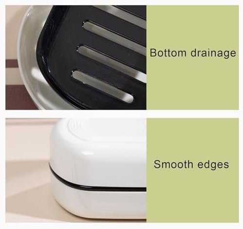 Loyliawa Double-Layer Soap Dish with Lid and Drainage Tray