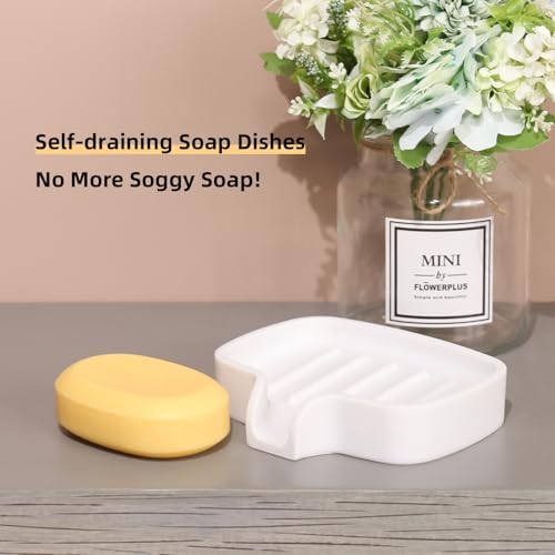 AMIREUX Elegant Marble Soap Dish with Drain Spout