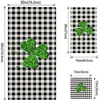 ZOE GARDEN Black White Buffalo Plaid Towel Set 1