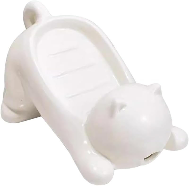 Cute Plastic Soap Slip Bar Holder with Drainage