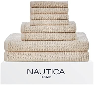 Nautica Bath Towels Set 8 Piece Oasis Beige 1