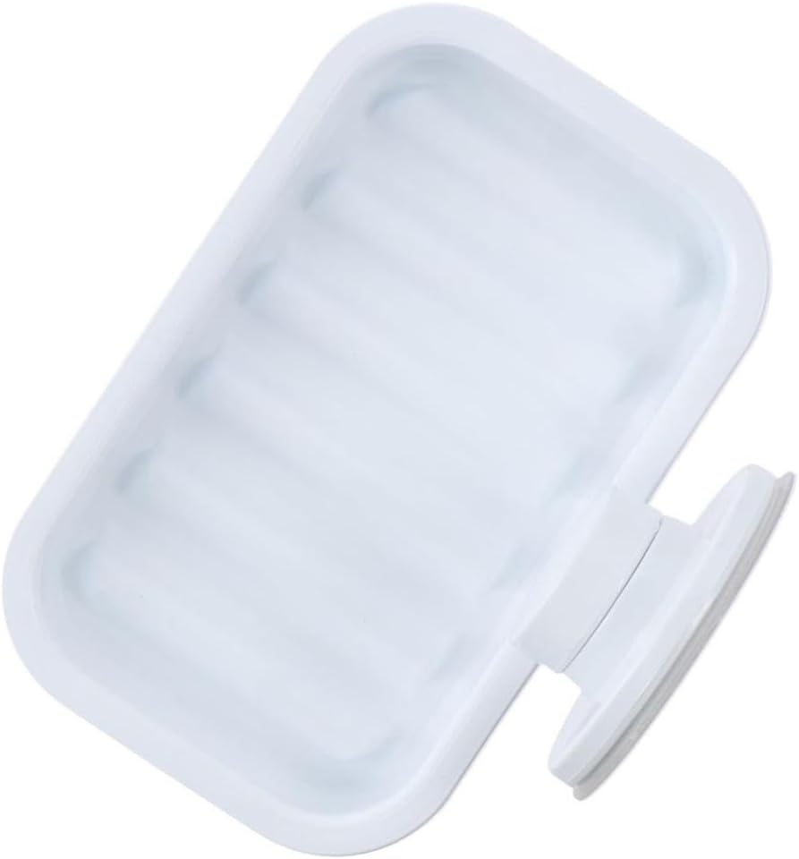 Suction Cup Soap Dish Removable Reusable Wall Mounted