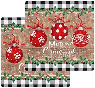 Falaniique Red Waffle Dish Towel Set of 2