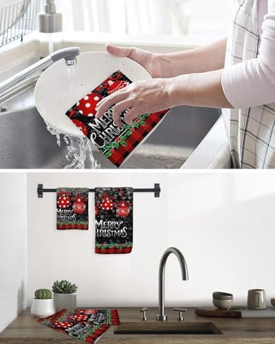 Falaniique Xmas Boho Waffle Towel Set of 2