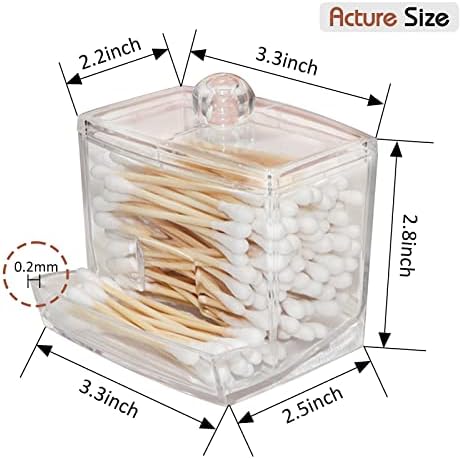 Qihomy Square Cotton Swab Storage Container