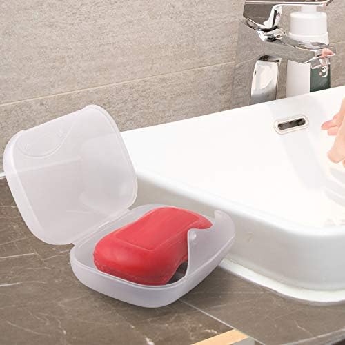 Anwenk 2Pack Travel Soap Dish with Foaming Bag and Secure Latch