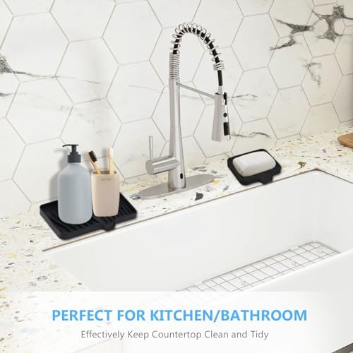KIACFFH Silicone Soap Holder for Kitchen Sink and Bathroom