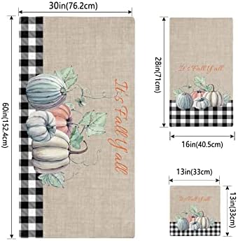 ZOE GARDEN Autumn Fall Thanksgiving Harvest Towel Set 3-Piece