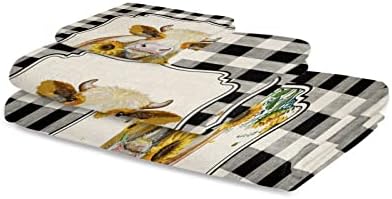 Funny Farm Animal Cow Towel Set for Bathroom