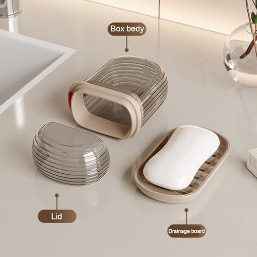 Loyliawa Transparent Soap Dish with Drainage and Lock Design