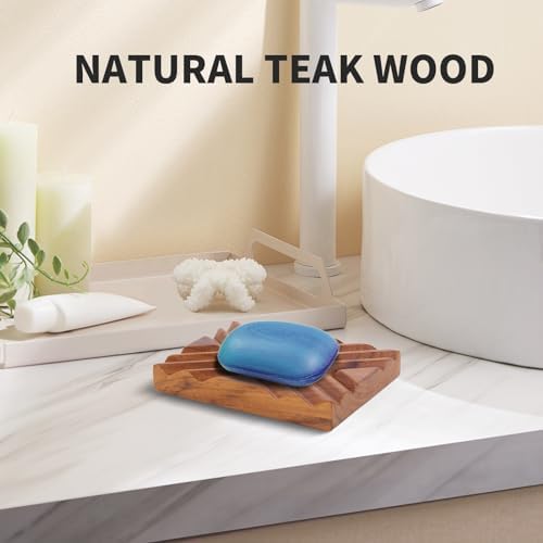 Teak Soap Dish by Casabene for Shower and Kitchen 1