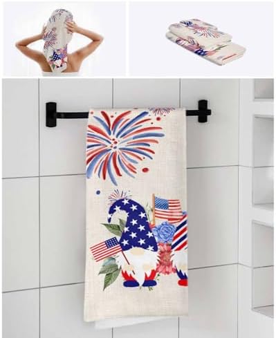 Chees D Zone Independence Day Gnome Bath Towel Set 1
