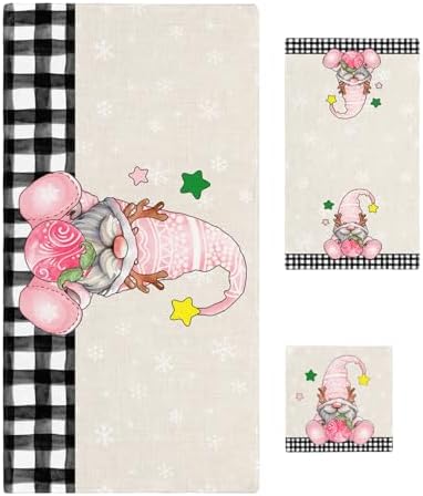 Christmas Bath Towels Set of 3 - Soft and Decorative