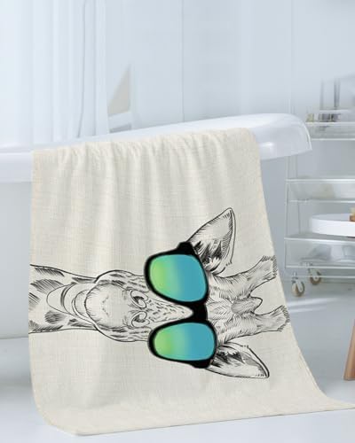 Smile Sunflower 3 Pcs Bath Towels Set with Giraffe Pattern