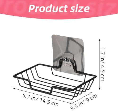 Kifmurase Black Bar Soap Holder No Drilling