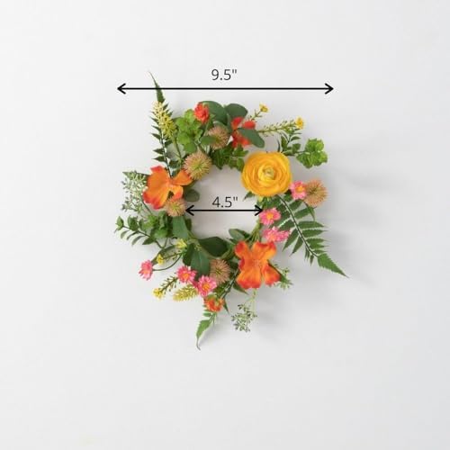 The Bridge Collection Summer Mixed Flower Accent Wreath