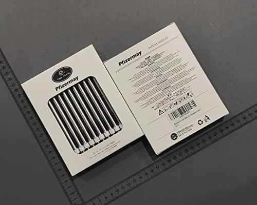Pfizermay 24 Count Black Birthday Candles with Holders 1