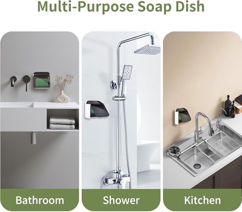 VZXAB Soap Dish Holder with Lid - Waterproof and Dustproof