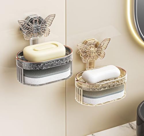 Butterfly Suction Cup Soap Dish Wall-Mounted Non-Drilling