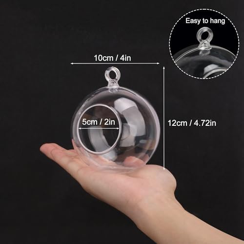 39 Pcs Clear Hanging Glass Orbs for Home Decor