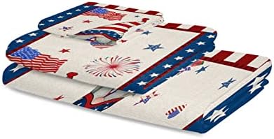 Anzona 4th of July Gnomes 3 Piece Towel Set 1