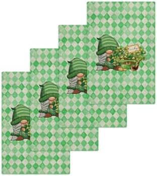 Falaniique Retro Checkered Waffle Towel Set of 4