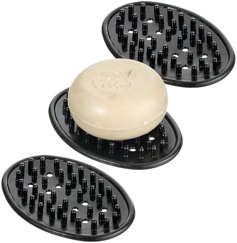 InterDesign iDesign Saver Soap Dish Set of 3 Black