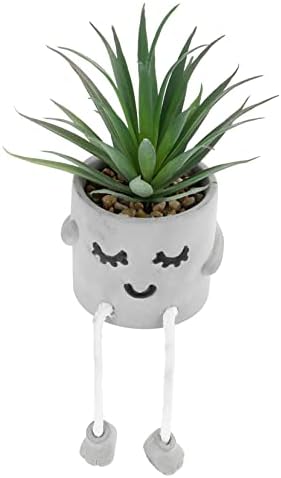 Cute Facial Expression Artificial Succulent Hanging Leg Plant Bonsai