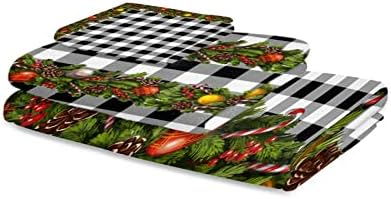 Shine-Home Farmhouse Christmas Towel Set 3pcs 1