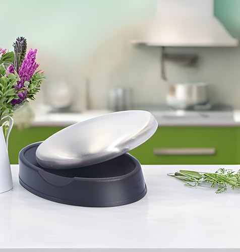 Ropto Stainless Steel Soap Bar - Odor Eliminator for Hands