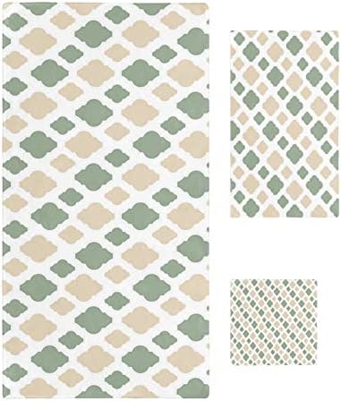 Shine-Home Morocco Geometric Check Towel Set