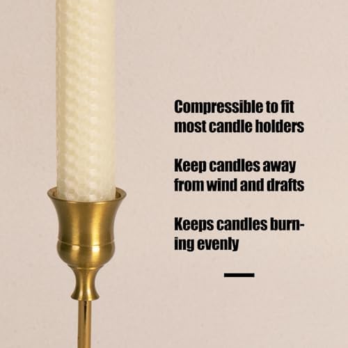 KONNI Natural Beeswax Taper Candles Pack of 3