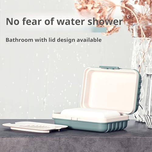 Loyliawa Soap Dish with Drain Tray and Lid 1