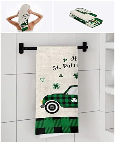 ZOE GARDEN St Patricks Plaid Towel Set 1
