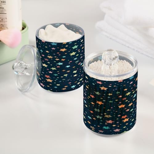 YETTASBIN Star Clear Storage Jars 2 Pack